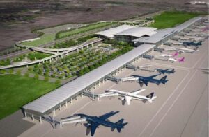 Sơ đồ nhà ga quốc tế T2 sân bay Nội Bài thiết kế mô hình dạng cánh, hài hòa với thiên nhiên và thuận tiện cho hành khách quốc tế